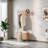 Rotating Coat Rack with Basket & Storage