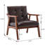 Banassak 28.5'' Wide Faux Leather Tufted Armchair With Solid Wood Frame-711137116