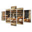 French Cafe Baguette Paris Shop III - ensemble d'art sur toile French Cafe