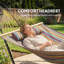 Hamac avec support, coussin amovible, capacité multicolore de 264 lb