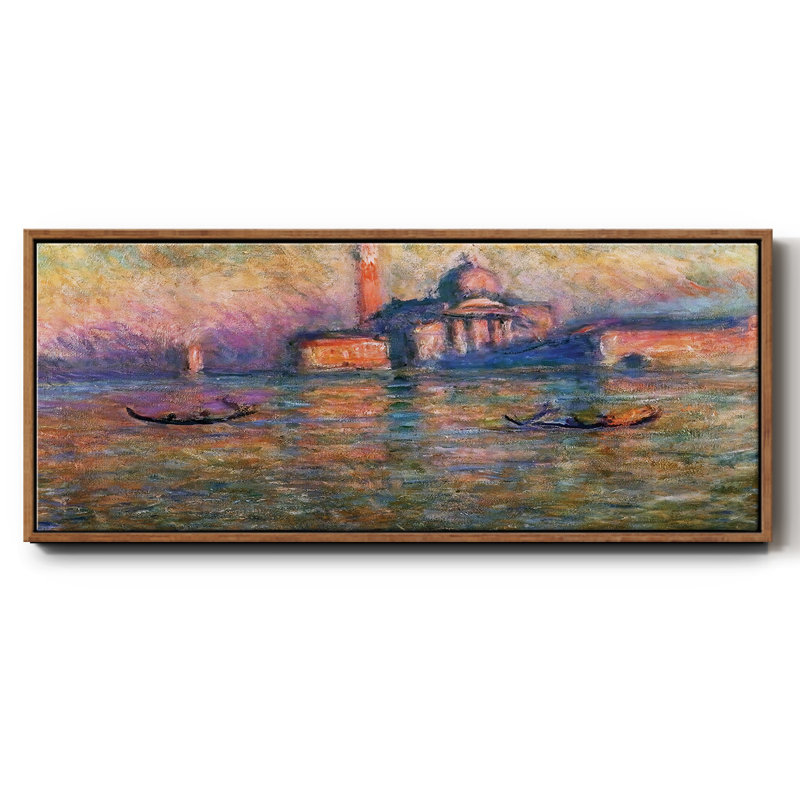 San Giorgio Maggior, 1908 04, reproduction d'art sur toile, H 8 po x l 20 po x P 1,5 po, Noyer