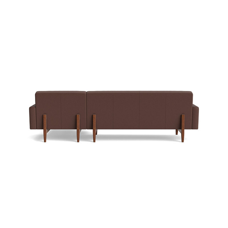 Tyler Chaise Sectional, Right Hand Facing, Leather - Deep Blue
