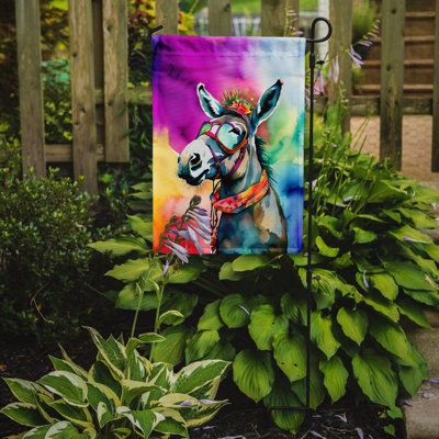 Drapeau de jardin hippie avec des ânes