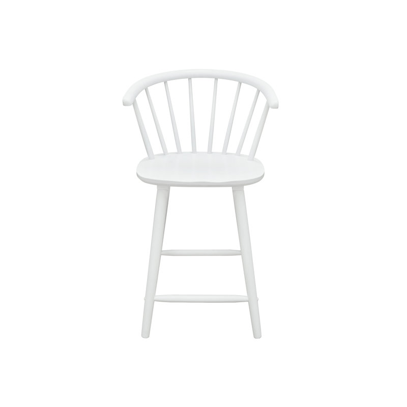 Tabouret à hauteur de comptoir Janna - blanc, Blanc