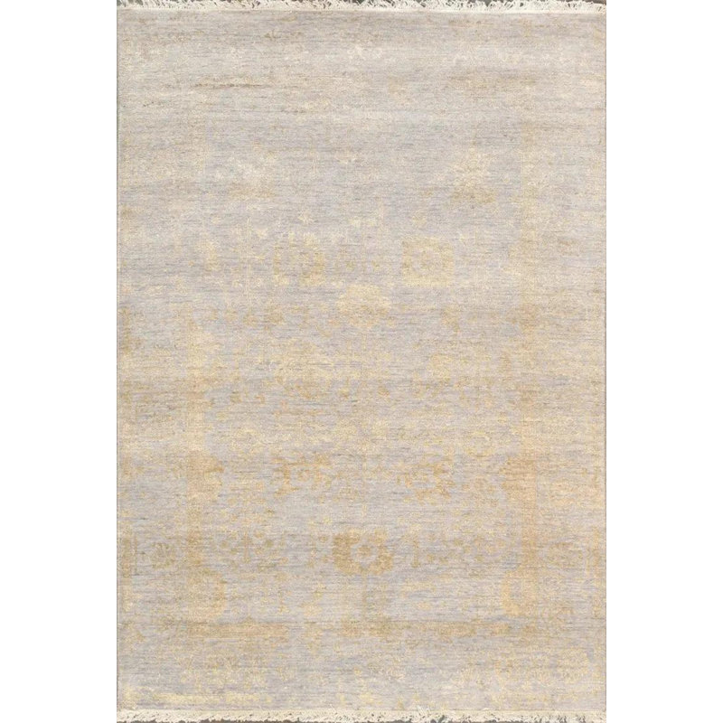 Canvello Transitional Hand Knotted Bsilk & Wool Area Rug - 9' X 11'10"