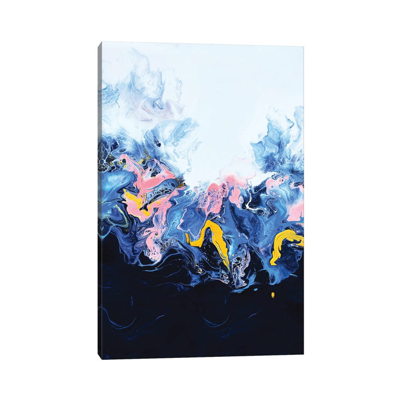 Deep Blue Rainbow - Print on Canvas, Wrapped Canvas, 20.32 cm H x 30.48 cm W