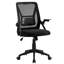 Chaises de bureau noires en maille avec hauteur réglable, chaises de bureau modernes pour bureau personnel, chaise d'ordinateur pivotante avec roues-978942640