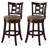 Set Of Bar Stools Swivel Bar Chairs With Footrest, Lattice Backrest-899161090-899161089