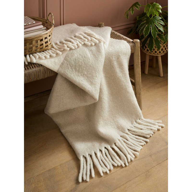 LAURA ASHLEY BRONWEN NATURAL 130X170CM THROW