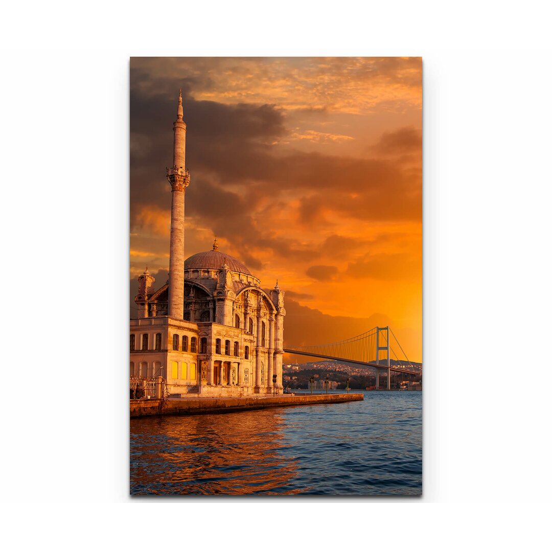 Leinwandbild Ortaköy-Moschee bei Dämmerung – Istanbul