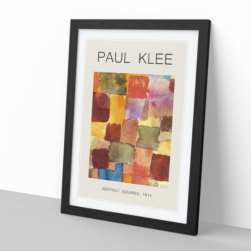 Squares by Paul Klee - Single Picture Frame Print, Black Framed, 48cm H x 36cm W x 2cm D
