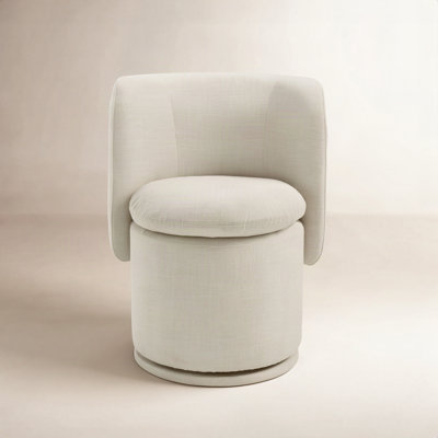 Adrielle Swivel Linen Dining Chair