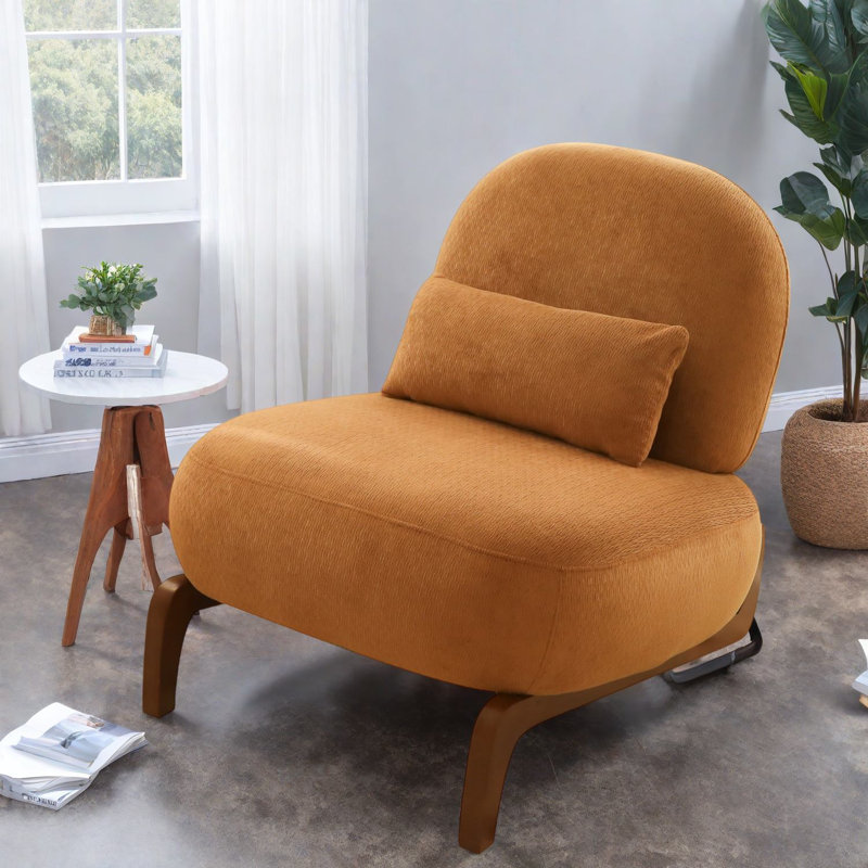 Chaise d'appoint moderne en velours, pieds en bois massif, sièges de salon confortables