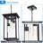 LED 4-Light Large Outdoor Pendant Light, Outside Ceiling Hanging Porch Light Fixture, Outdoor Black Chandelier Exterior Pendant Lamp For Porch Patio Entryway Balcony-2004759227