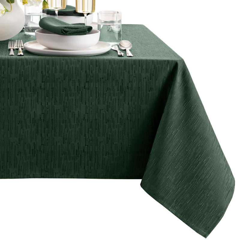Nappe Threadmade Continental Solid Texture résistante à l'eau, vert chasseur - 152 cm (L) x 259 cm (l), 120 po x 60 po