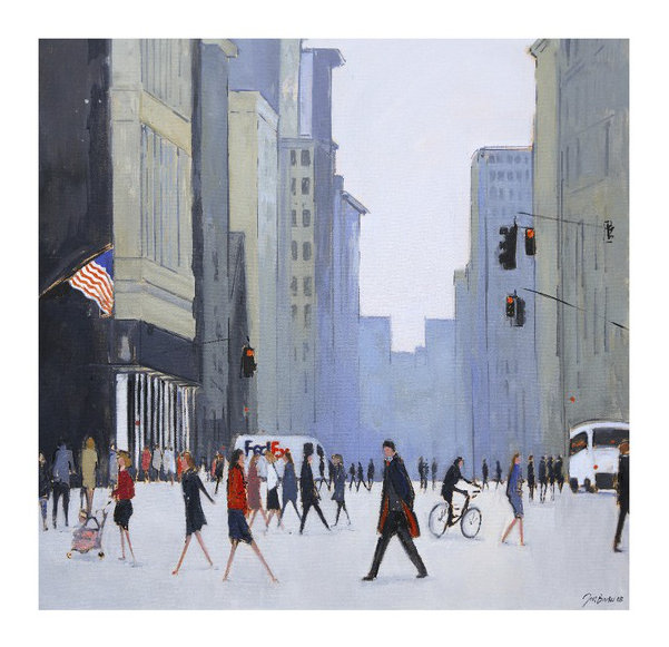 Jon Barker - Painting, 30cm H x 30cm W, Paper, Yellow