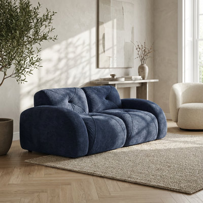 Elegant Two-Seater Velvet Sofa with Ergonomic Design and Modular Flexibility for Modern Living Spaces