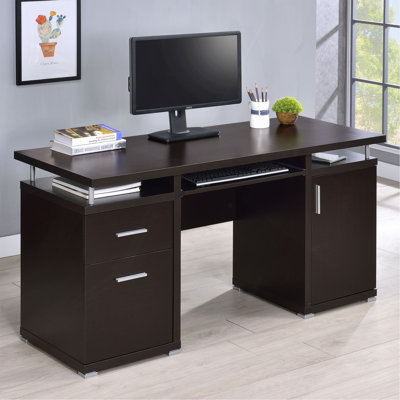 Bureau d'ordinateur à 2 tiroirs