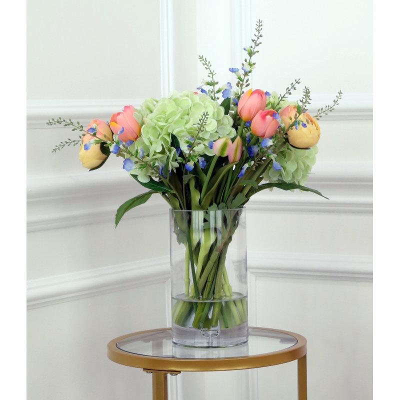 Tulip Hydrangea Bouquet - 15 Inches