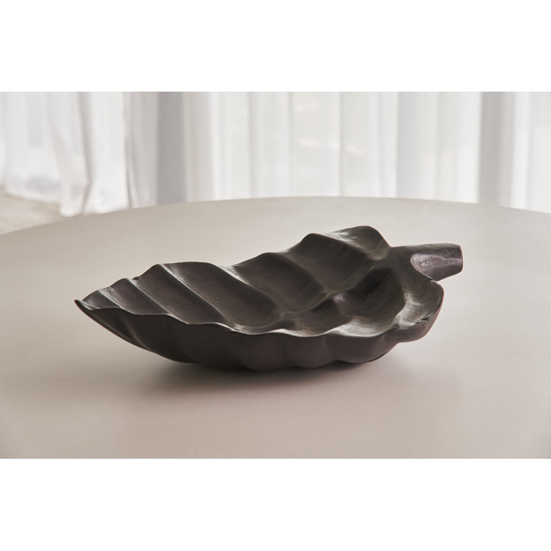 Solid Wood Decorative Plate in Black