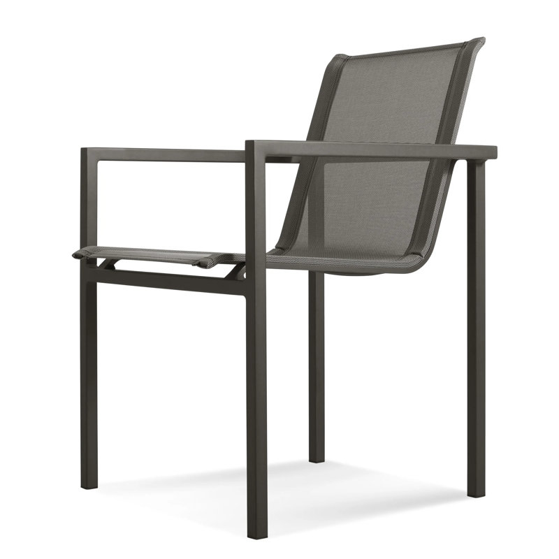 Skiff Outdoor Dining Armchair, Carbon