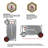 Flame King 30LB Horizontal Vertical Propane Tank with Premium OPD, Built-in Gauge, Dolly Cart Wheels