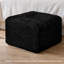 Repose-pieds modulaire Appi, mousse compressée, fausse fourrure noire 27 po-130622779