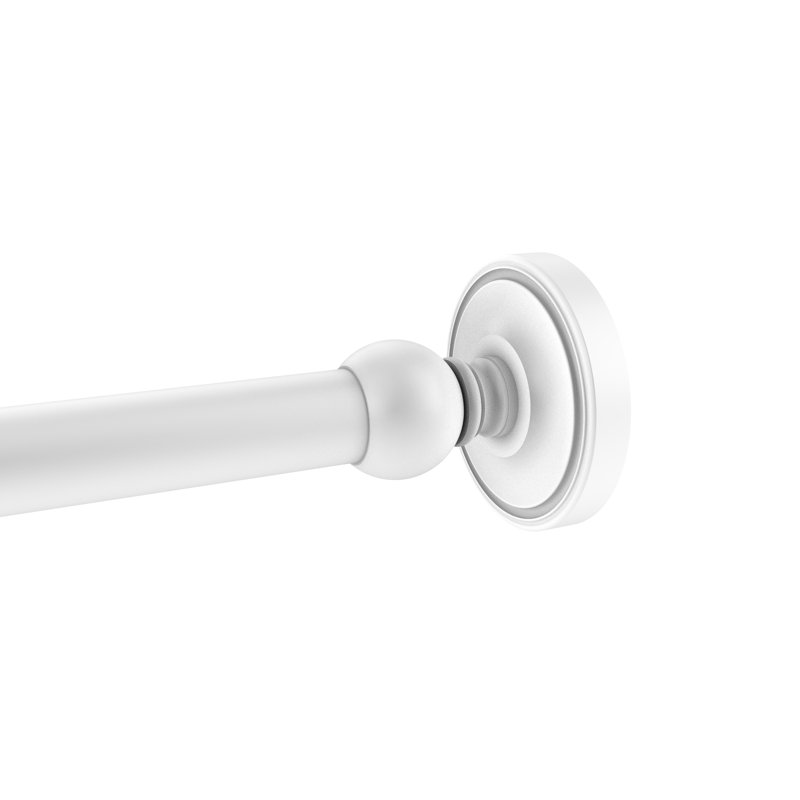 Écusson de rideau de douche Gober, Blanc mat