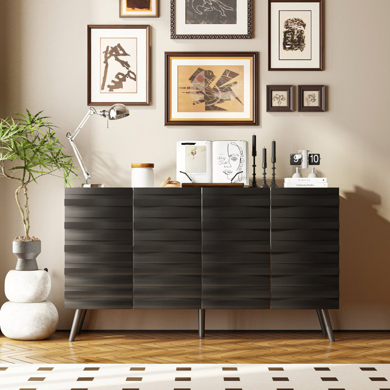 Buffet noir H 31,4 po