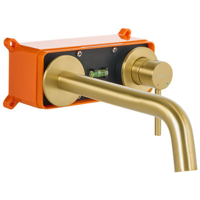 Wall Mounted Basin Mixer Tap Brass