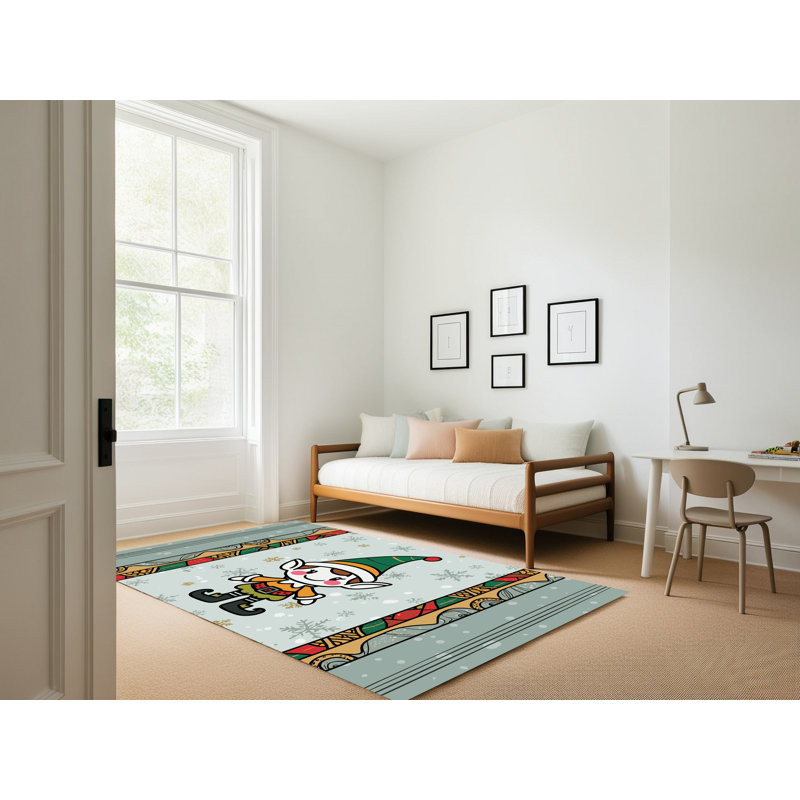 Tapis Kirti Christmas Winter Holiday, Rectangulaire 2 pi x 3 pi