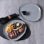 Assiette plate en grès cérame 12,2 po Dust Oval - Va au micro-ondes, au four et au lave-vaisselle, par Porto Brasil