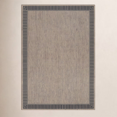 Black Cocoa Brown Flatweave Outdoor Rug