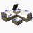 4 Piece Wicker Patio Sectional Sofa Set With Storage Box And Coffee Table