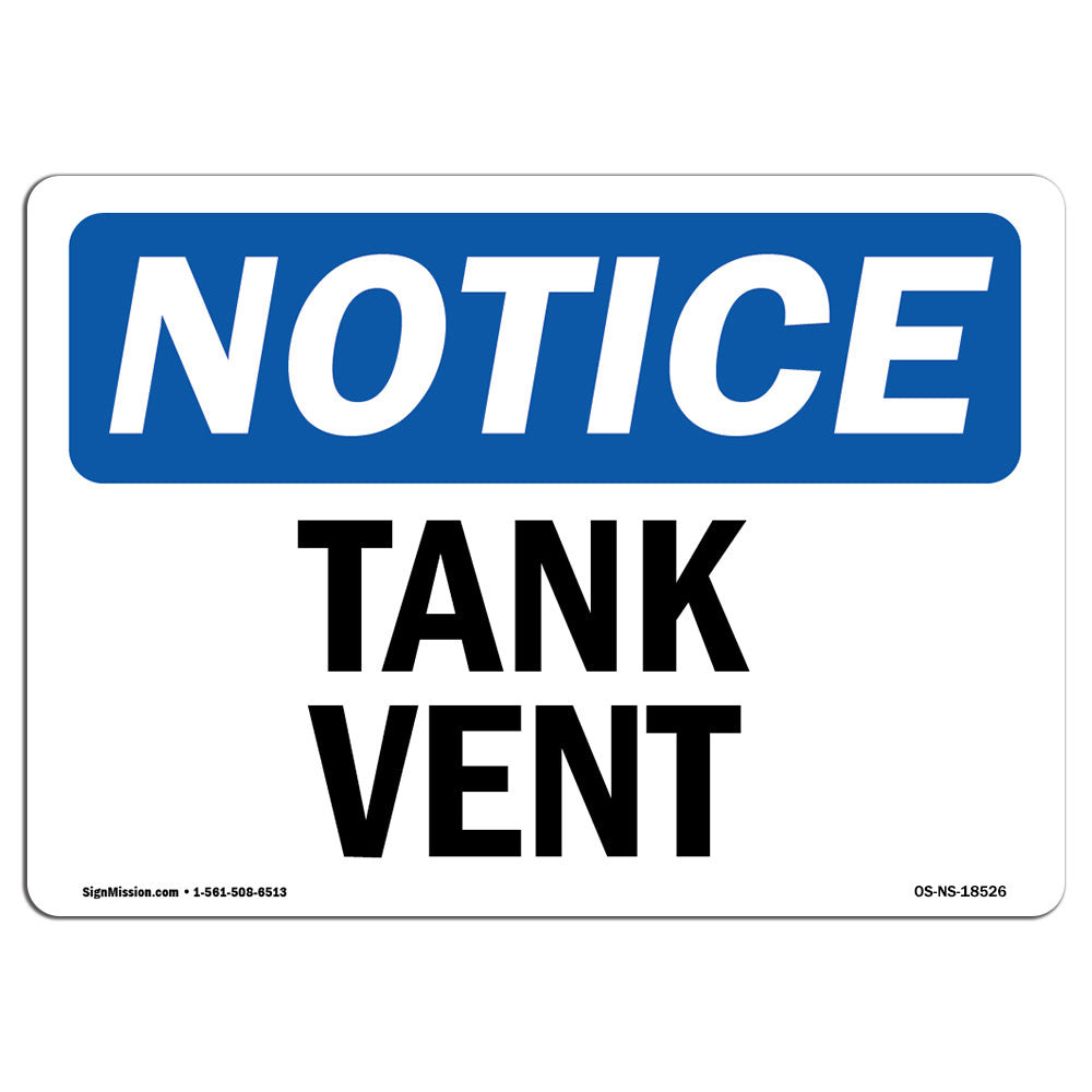 SignMission Tank Vent Aluminum Sign 18 x 24 - Wayfair Canada
