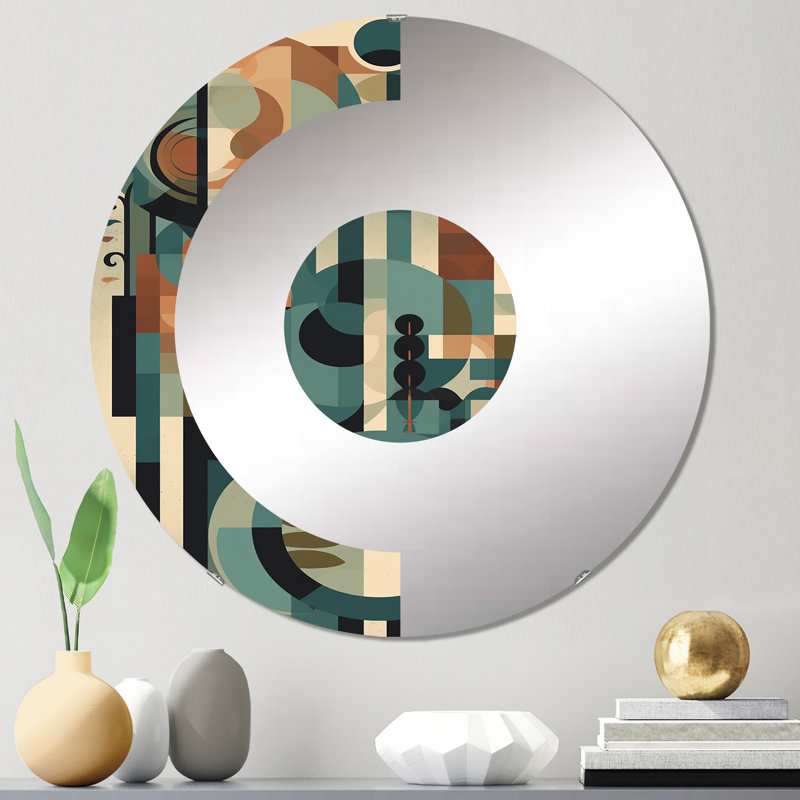 Dashone - Miroir mural demi-cercle, 31,4 po x 31,4 po