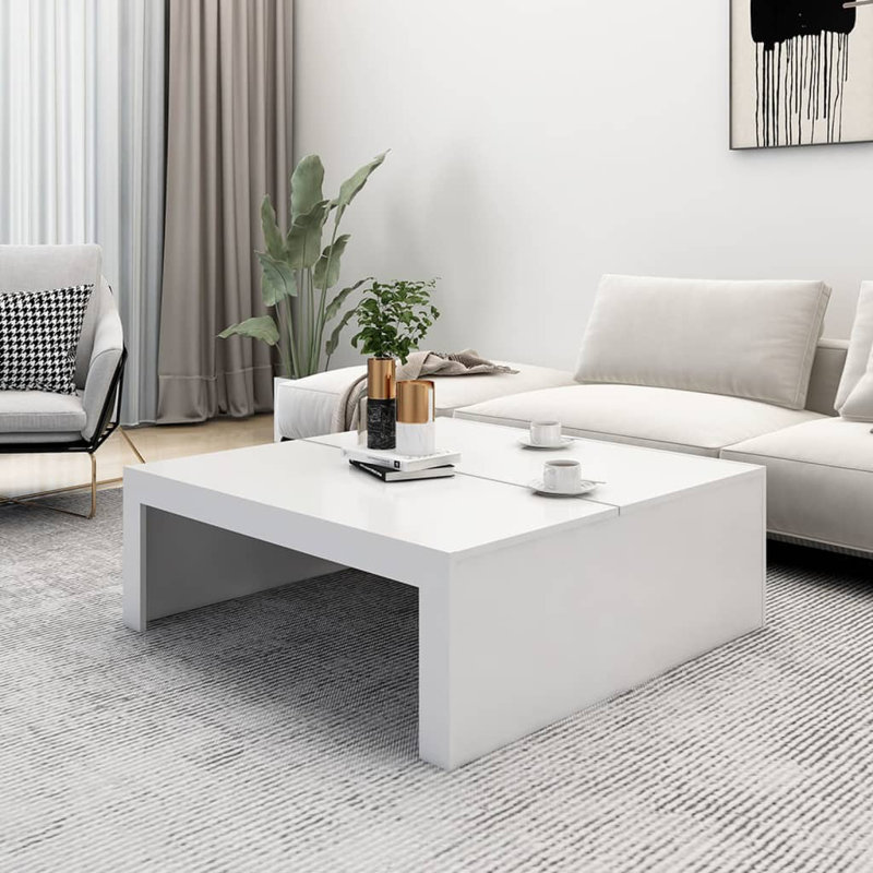 Aleyska Sled Coffee Table, White