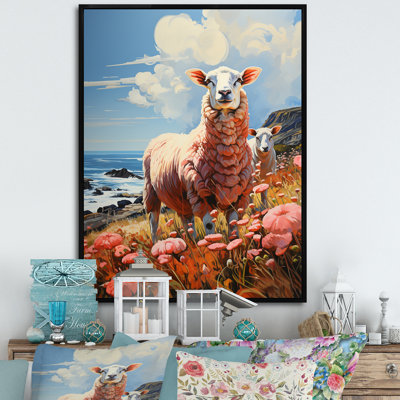 «Philip Coastston Pink Lamb» sur toile