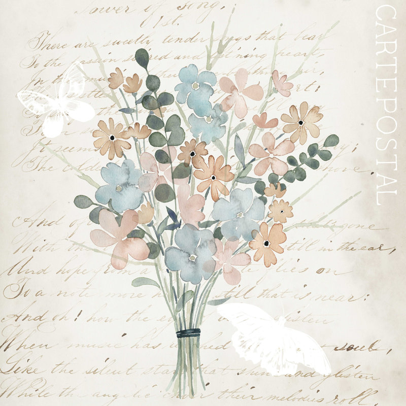 Fleurs pastel I, H 20 po x l 20 po x P 1,25 po