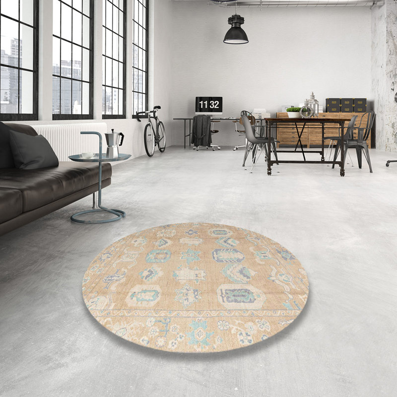 Tapis abstrait moderne 4603, Rond 8 pi