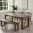 Nut-brown Rectangular Solid Wood Dining Table-2053507840