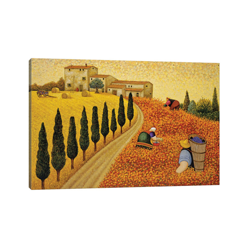Village Landscape 1 Piece Wrapped Canvas Painting, 66.04 cm H x 45.72 cm W x 3.175 cm D