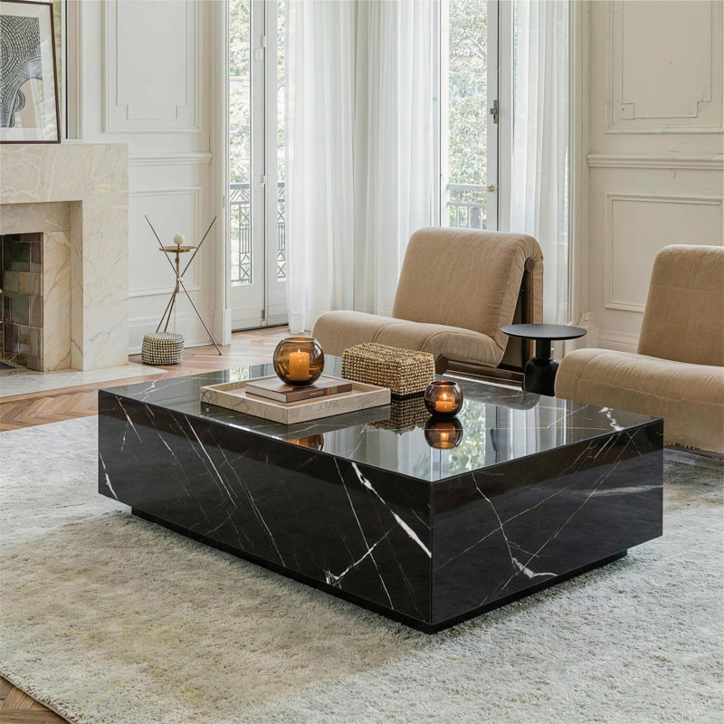 Table basse Klusek, Noir / blanc