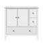 Ensemble de meuble-lavabo 36 po avec lavabo, armoire de rangement pour salle de bain avec portes et tiroirs, meuble-lavabo moderne avec surface peinte, blanc