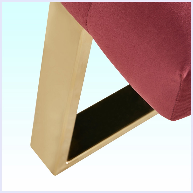 Banc rembourré Durron, Rouge