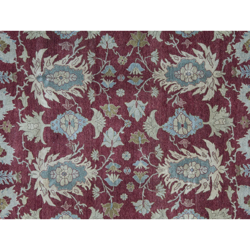 Hand-Knotted High-Quality Red and Gold Area Rug