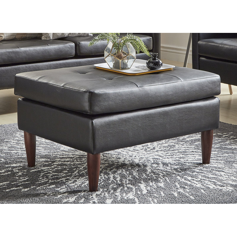 Atlas Faux Leather Ottoman