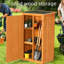 Jaune, armoire de rangement extérieure, toit plat, porte verrouillable, rangement pour piscine et pelouse, remise de rangement facile à installer, toit, porte, imperméable, pour terrasse, utilisation multifonctionnelle