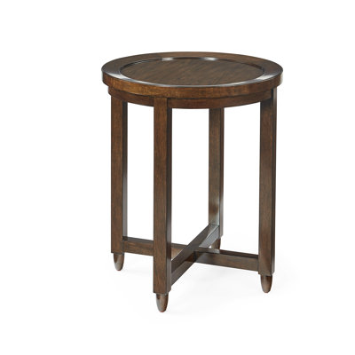 WF Exclusive Solid Wood Tray Top End Table