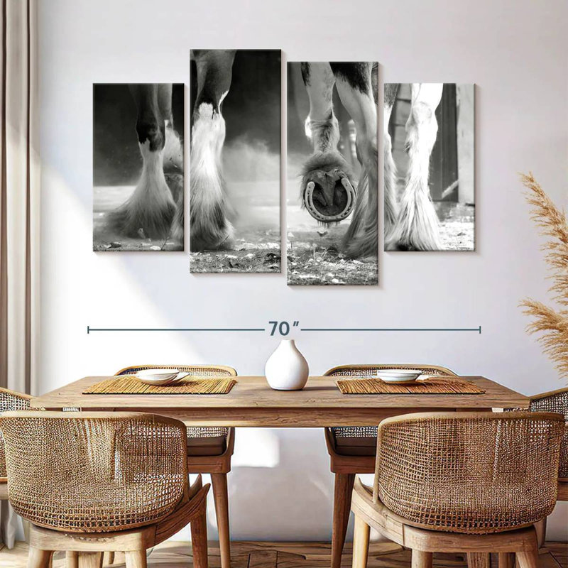Brampt Clydesdale Horse Legs, 42" H x 68" W